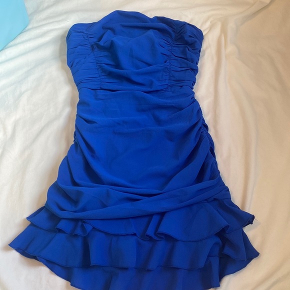 Lucy in the Sky Dresses Lucy In The Sky Strapless Blue Mini Dress